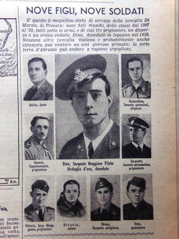 La Domenica del Corriere 25 Luglio 1943 WW2 Mediterraneo Paolucci …