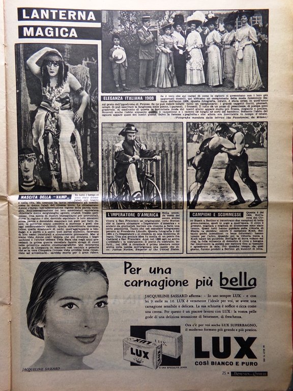 La Domenica del Corriere 25 Maggio 1958 Elezioni Savoia Rococò …