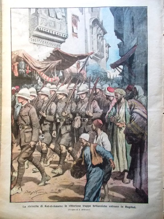 La Domenica del Corriere 25 Marzo 1917 WW1 Asiago Gambrinus …