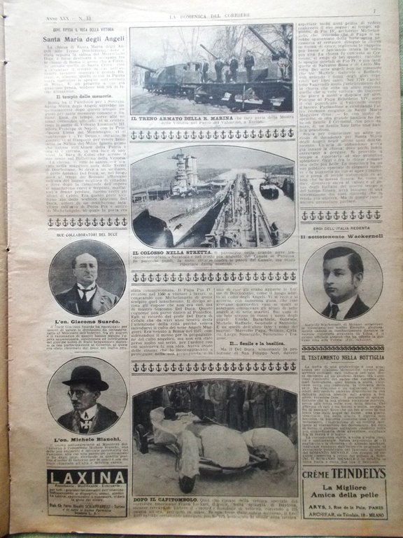 La Domenica del Corriere 25 Marzo 1928 Crollo Diga Santa …