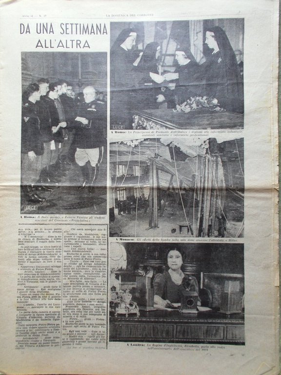 La Domenica del Corriere 25 Novembre 1939 WW2 New York …