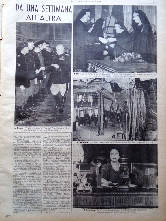 La Domenica del Corriere 25 Novembre 1939 WW2 New York …