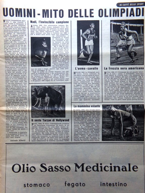 La Domenica del Corriere 25 Novembre 1956 Olimpiadi Consolini Roman …