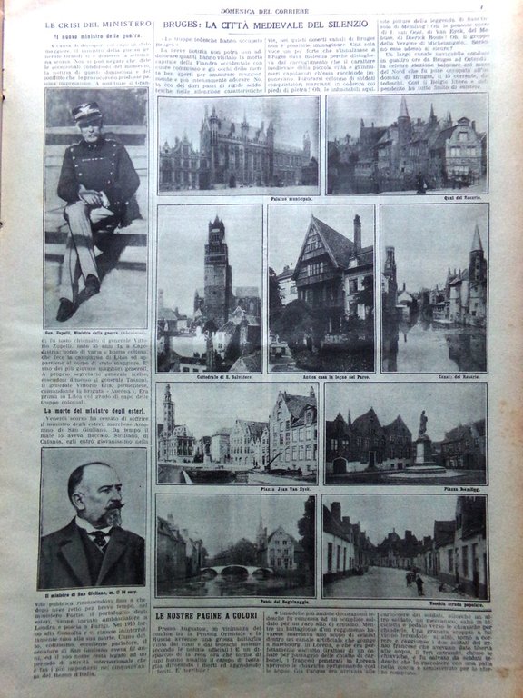 La Domenica del Corriere 25 Ottobre 1914 WW1 Bruges Romania …