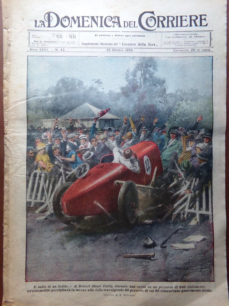 La Domenica del Corriere 25 Ottobre 1925 India Medici Provenzia …