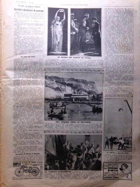 La Domenica del Corriere 25 Ottobre 1925 India Medici Provenzia …