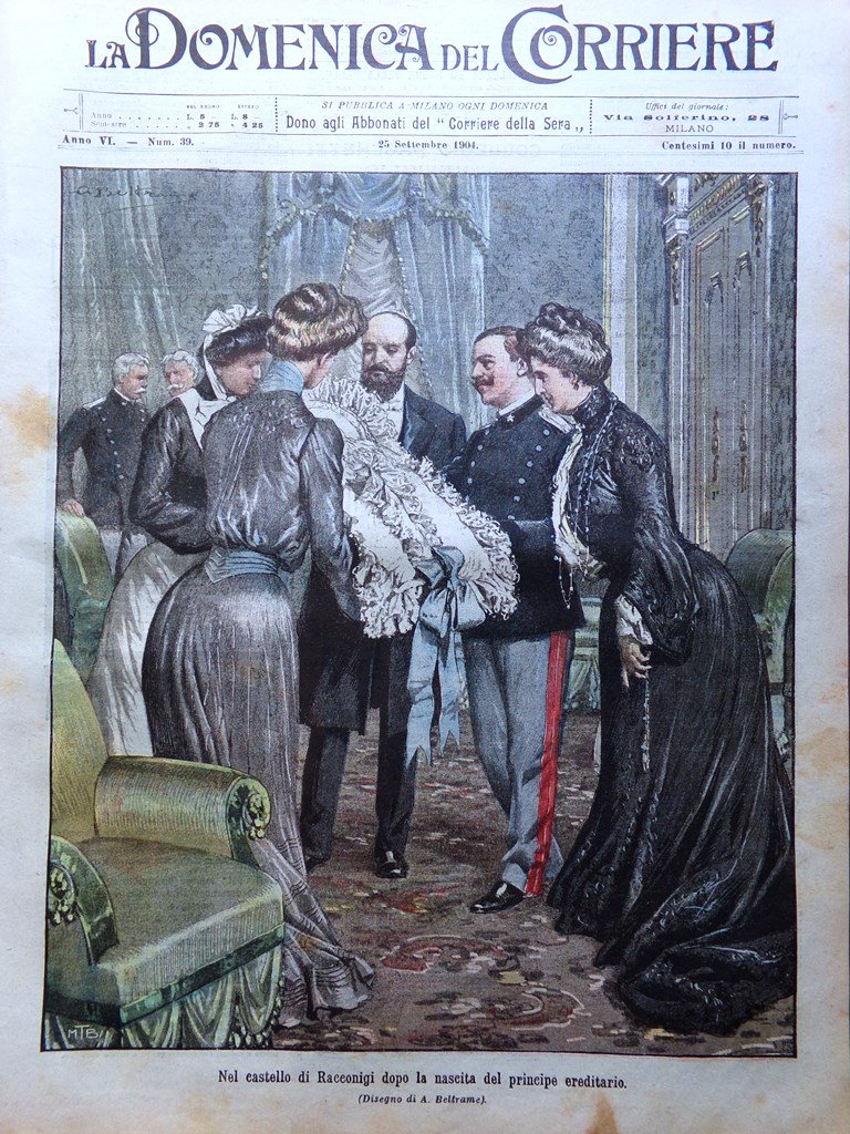 La Domenica del Corriere 25 Settembre 1904 Umberto di Savoia …