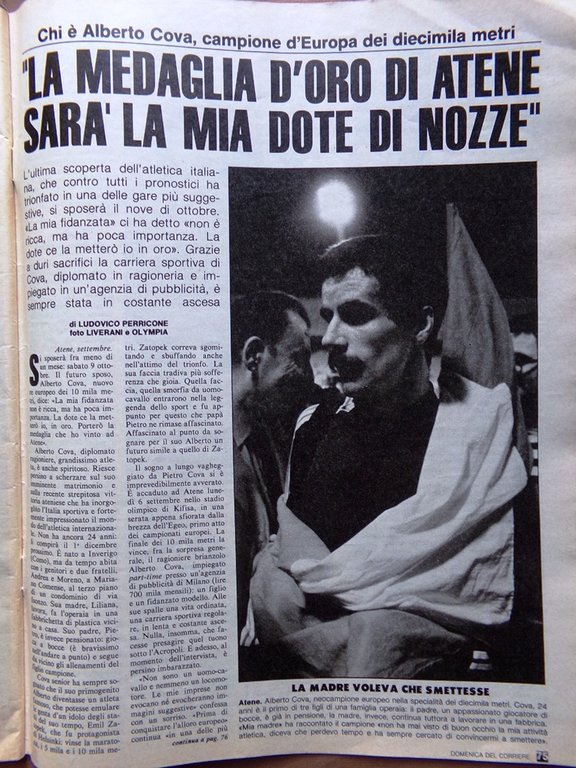 La Domenica del Corriere 25 Settembre 1982 Grace Kelly Cova …