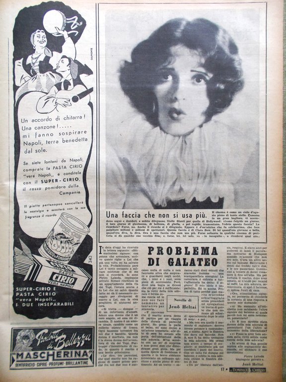 La Domenica del Corriere 26 Agosto 1951 Jouvet Chevallier Notaio …