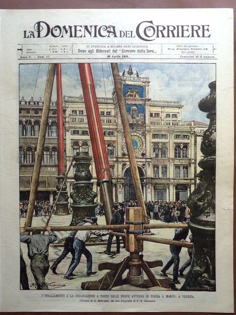 La Domenica del Corriere 26 Aprile 1903 Faucille Bovio Tipografi …