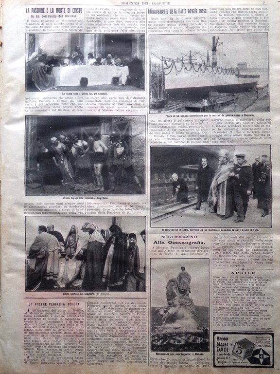 La Domenica del Corriere 26 Aprile 1914 Oberammergau Radio Futurismo …
