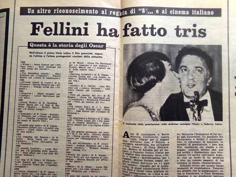 La Domenica del Corriere 26 Aprile 1964 Fantasma Fellini Michelangelo … | Immagine Gallery 7
