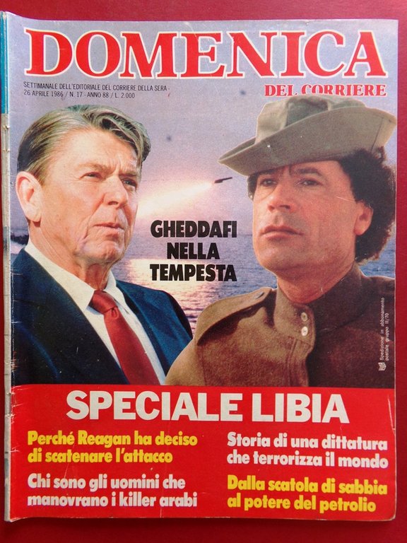La Domenica del Corriere 26 Aprile 1986 Gheddafi Toaff Papa … | Immagine Gallery 1