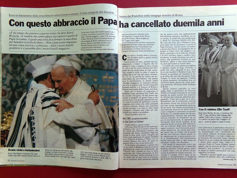 La Domenica del Corriere 26 Aprile 1986 Gheddafi Toaff Papa …