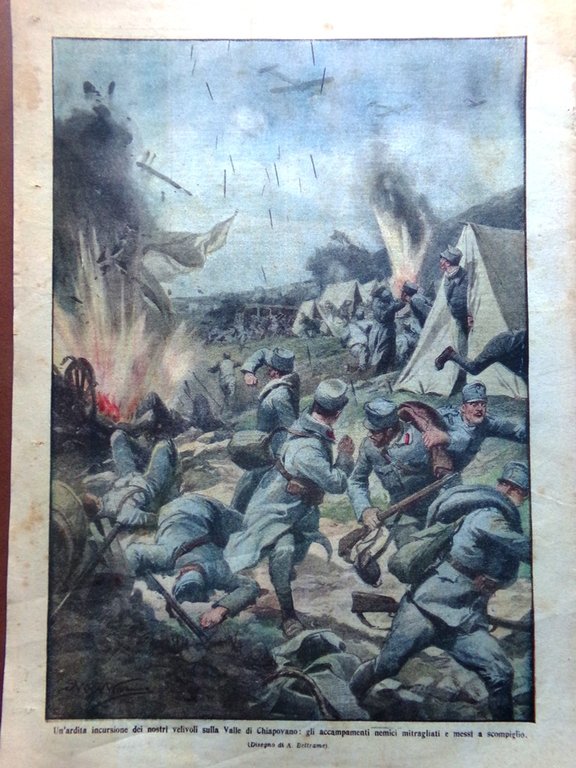 La Domenica del Corriere 26 Dicembre 1915 WW1 Chiapovano Gemito …