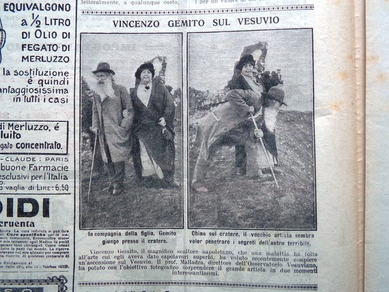 La Domenica del Corriere 26 Dicembre 1915 WW1 Chiapovano Gemito …
