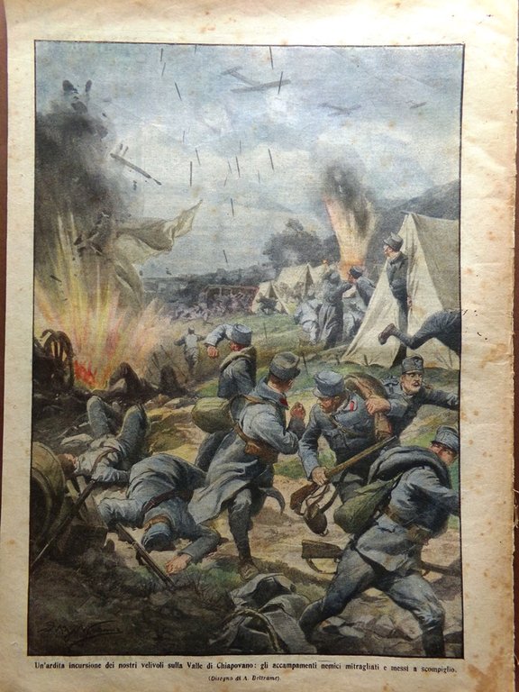 La Domenica del Corriere 26 Dicembre 1915 WW1 Chiapovano Gemito …