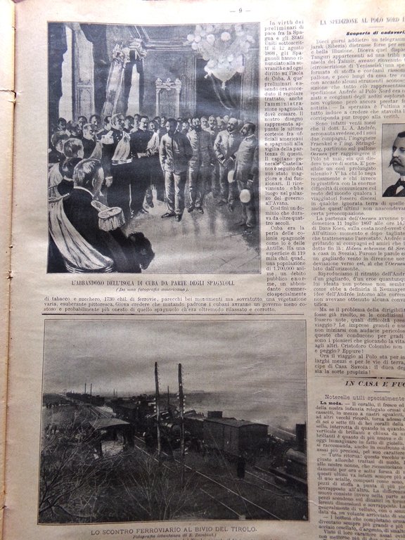 La Domenica del Corriere 26 Febbraio 1899 Faure Loubet Cuba …