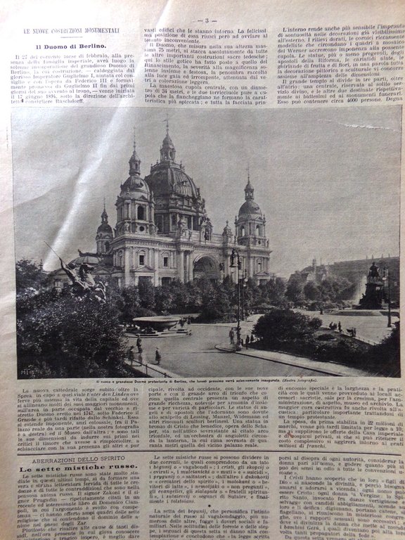 La Domenica del Corriere 26 Febbraio 1905 Duomo Berlino Russia … | Immagine Gallery 2