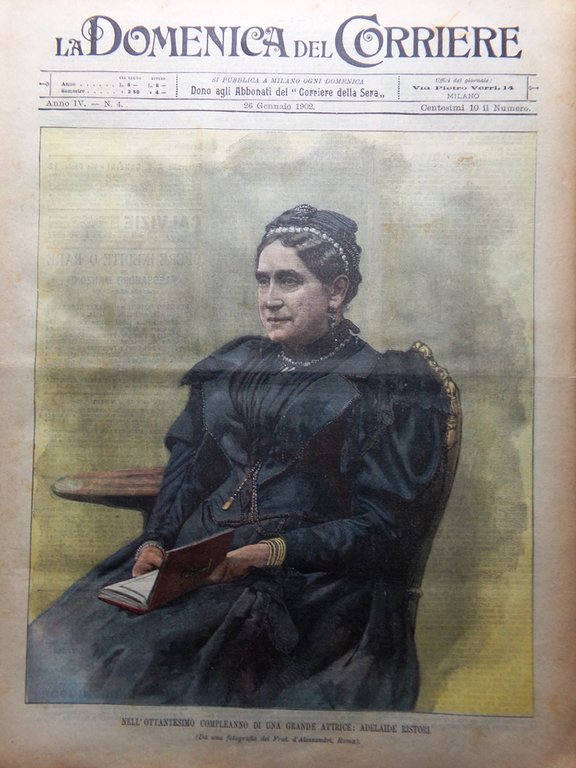 La Domenica del Corriere 26 Gennaio 1902 Adelaide Ristori Richard … | Immagine Gallery 1
