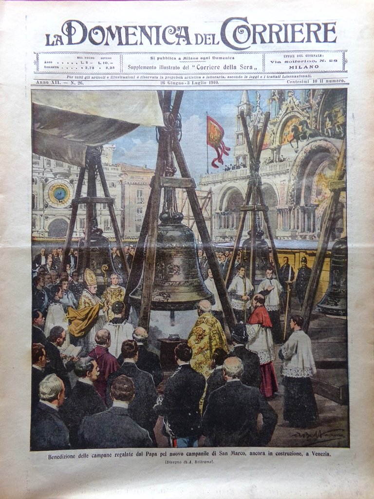 La Domenica del Corriere 26 Giugno 1910 San Marco Inondazioni … | Immagine principale