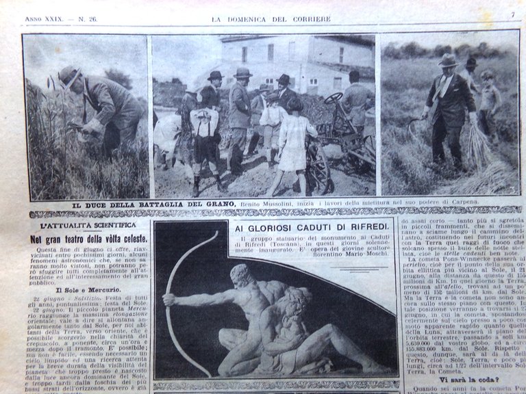 La Domenica del Corriere 26 Giugno 1927 Nuvolari Nozze Marconi …