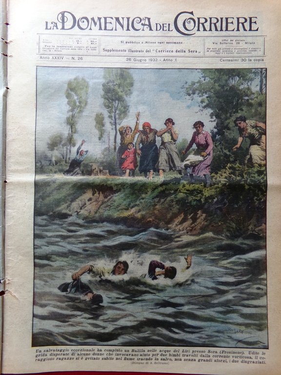 La Domenica del Corriere 26 Giugno 1932 Dostoevskij Artiglio Petrolio … | Immagine Gallery 2