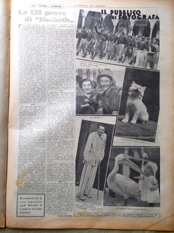 La Domenica del Corriere 26 Luglio 1936 Macbeth Binda Africa …