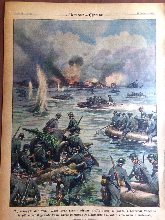 La Domenica del Corriere 26 Luglio 1942 WW2 Deserto Egitto …