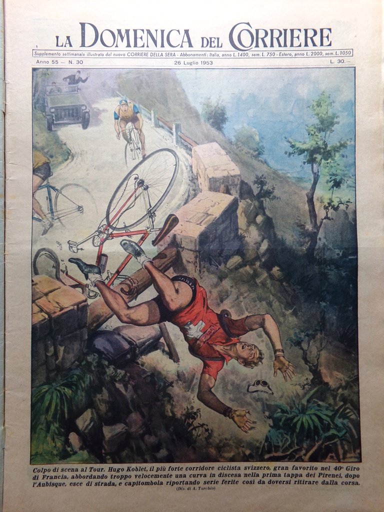 La Domenica del Corriere 26 Luglio 1953 Tour Koblet Cremlino …