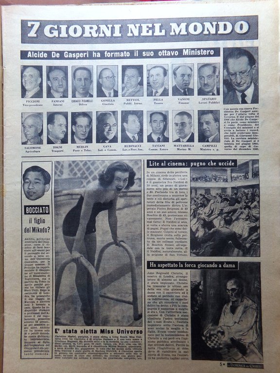 La Domenica del Corriere 26 Luglio 1953 Tour Koblet Cremlino …
