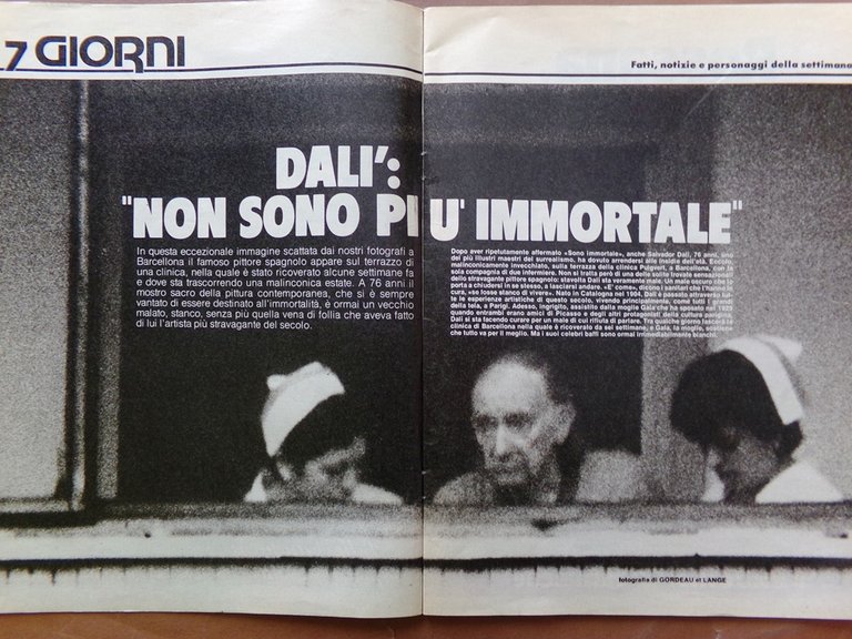 La Domenica del Corriere 26 Luglio 1980 Dalì Fabrizi Leonardo …