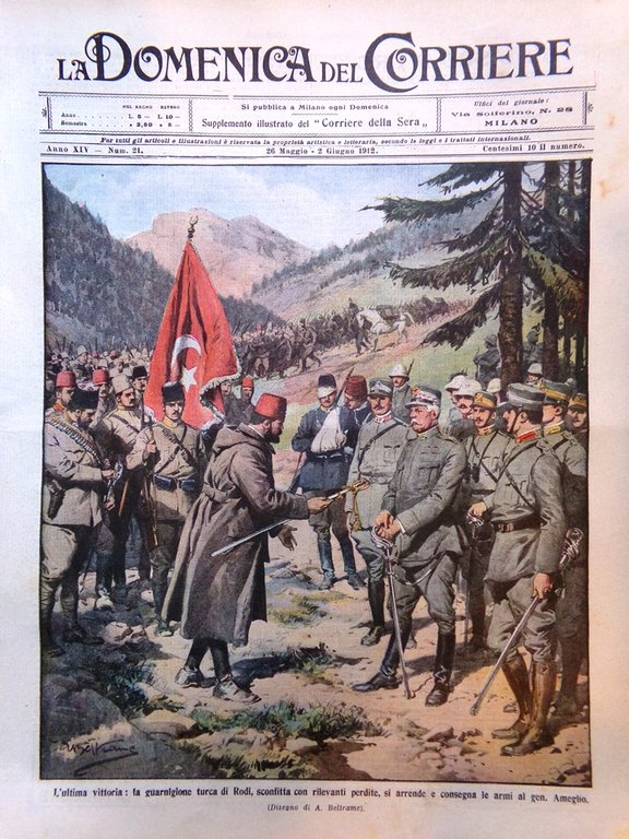 La Domenica del Corriere 26 Maggio 1912 Resa di Rodi … | Immagine Gallery 3