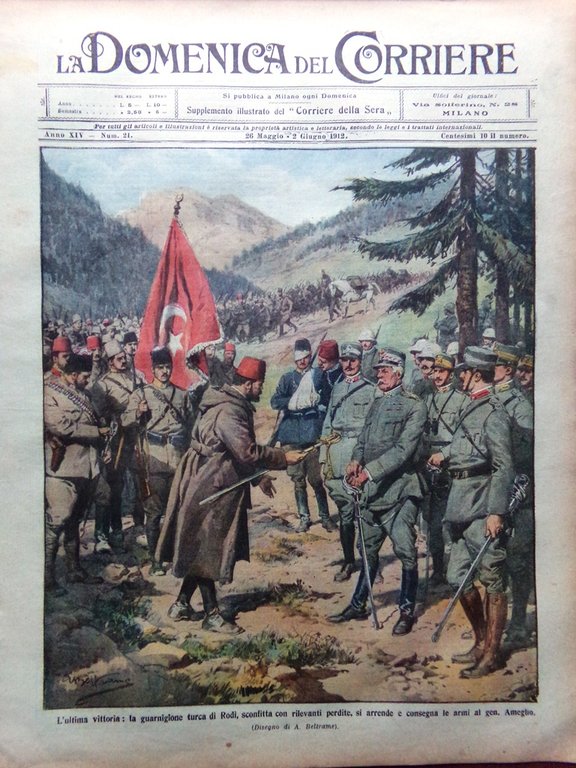 La Domenica del Corriere 26 Maggio 1912 Resa di Rodi … | Immagine Gallery 4