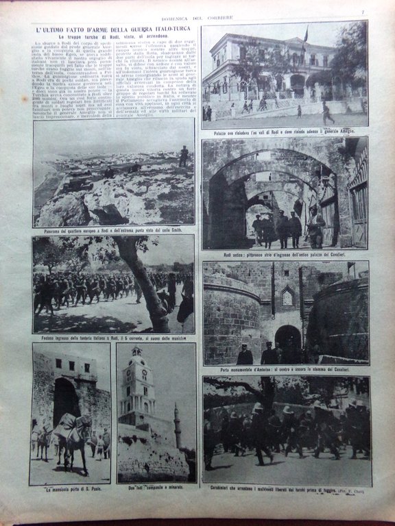La Domenica del Corriere 26 Maggio 1912 Resa di Rodi … | Immagine Gallery 6