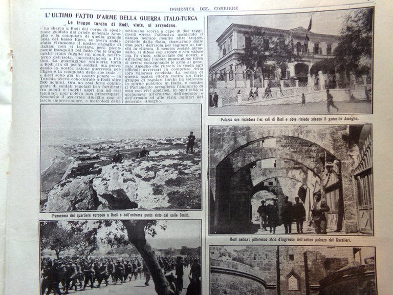 La Domenica del Corriere 26 Maggio 1912 Resa di Rodi … | Immagine Gallery 11