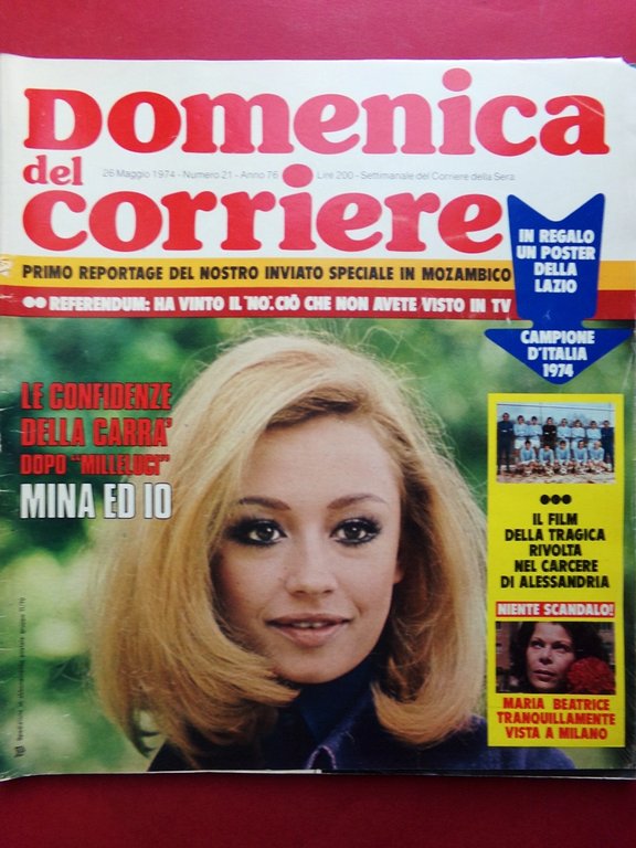 La Domenica del Corriere 26 Maggio 1974 Israele Lazio Argentina … | Immagine Gallery 1