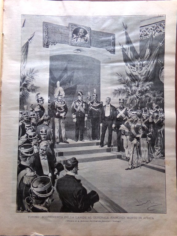 La Domenica del Corriere 26 Marzo 1899 Casa Veterani Turate …