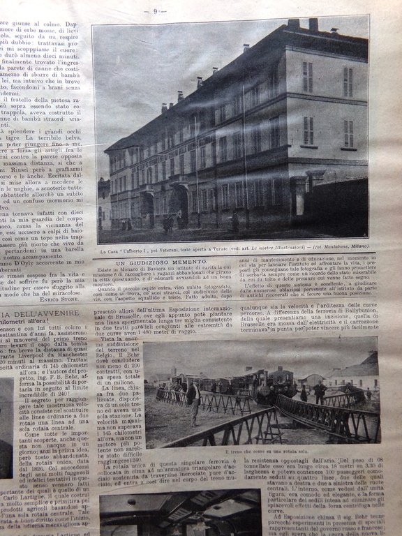 La Domenica del Corriere 26 Marzo 1899 Casa Veterani Turate …