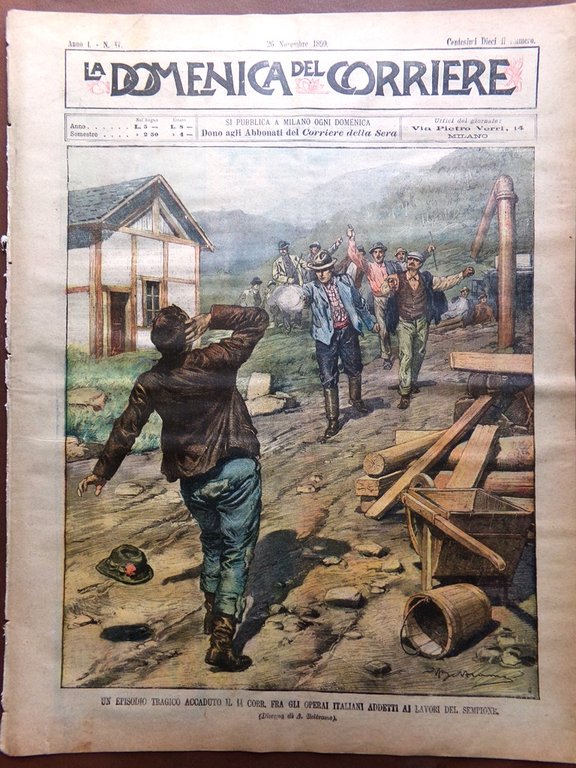 La Domenica del Corriere 26 Novembre 1899 Kipling Favretto Danza … | Immagine Gallery 1