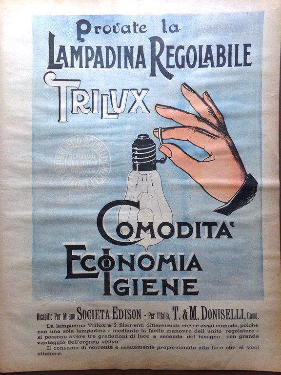 La Domenica del Corriere 26 Novembre 1899 Kipling Favretto Danza …