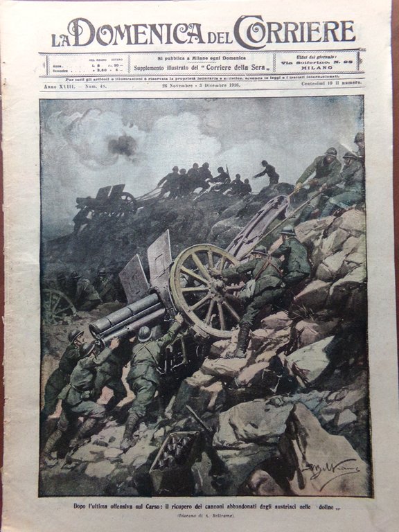 La Domenica del Corriere 26 Novembre 1916 WW1 Macchi Buffa …