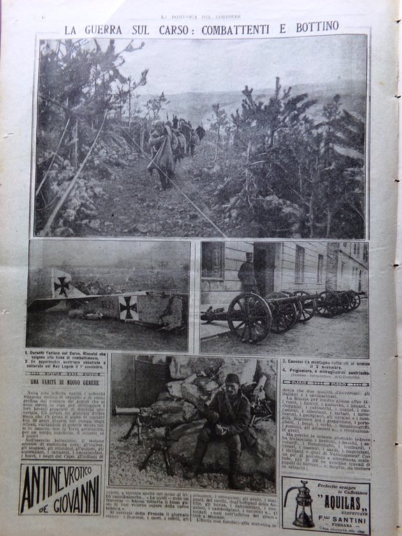 La Domenica del Corriere 26 Novembre 1916 WW1 Macchi Buffa …