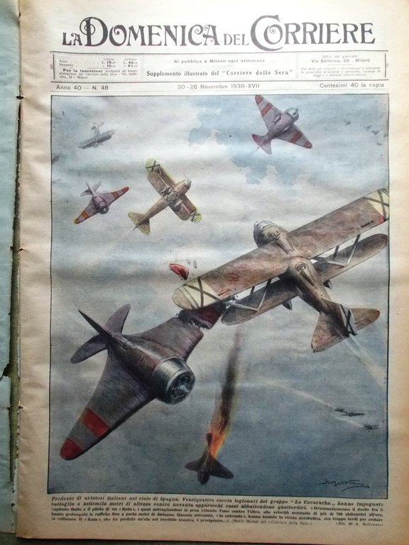 La Domenica del Corriere 26 Novembre 1938 Terremoti Ciano Accordo … | Immagine Gallery 3