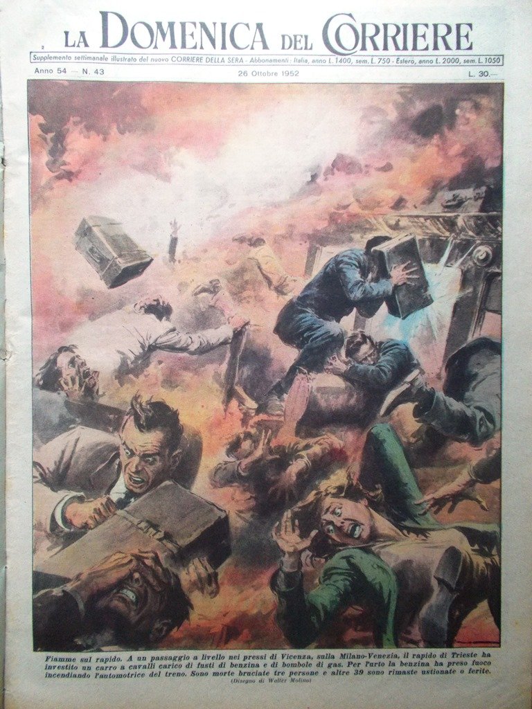 La Domenica del Corriere 26 Ottobre 1952 Cane Parlante Guglielmo … | Immagine principale