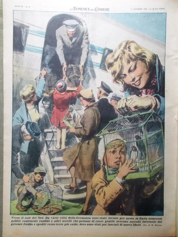 La Domenica del Corriere 26 Ottobre 1952 Cane Parlante Guglielmo … | Immagine Gallery 3