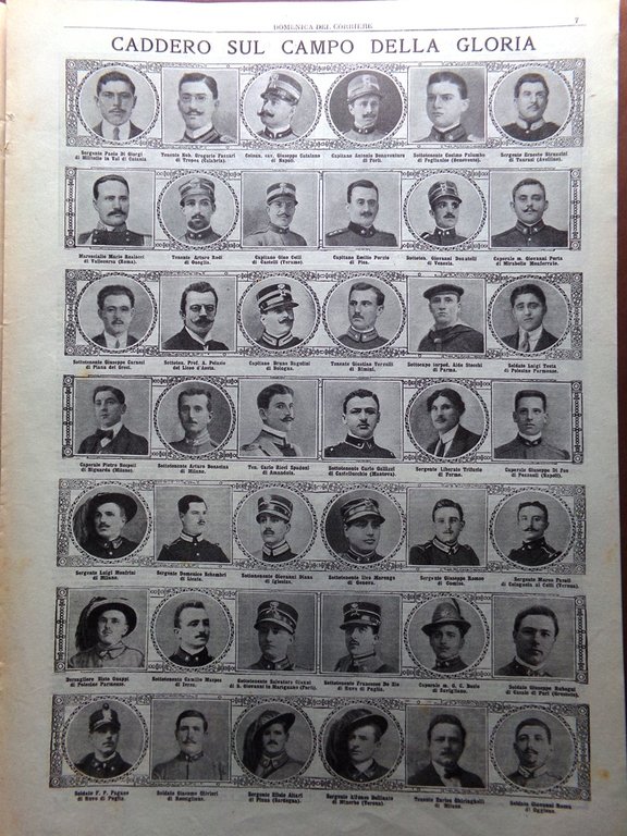 La Domenica del Corriere 26 Settembre 1915 WW1 Laura Minghetti …