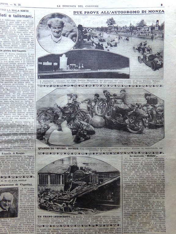 La Domenica del Corriere 26 Settembre 1926 Valentino Amuleti Sisto …