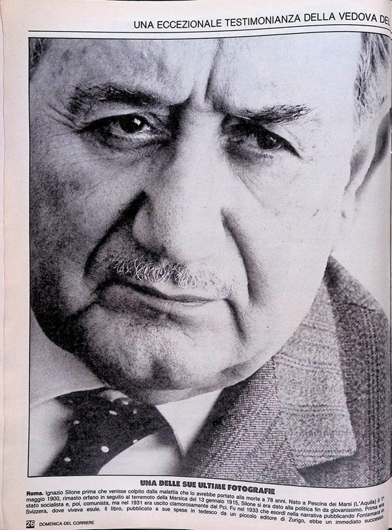 La Domenica del Corriere 26 Settembre 1981 Montale Silone Mostro …