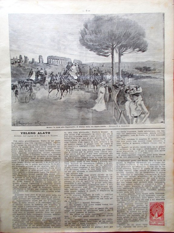 La Domenica del Corriere 27 Aprile 1902 Scavi Pompei Margherita …